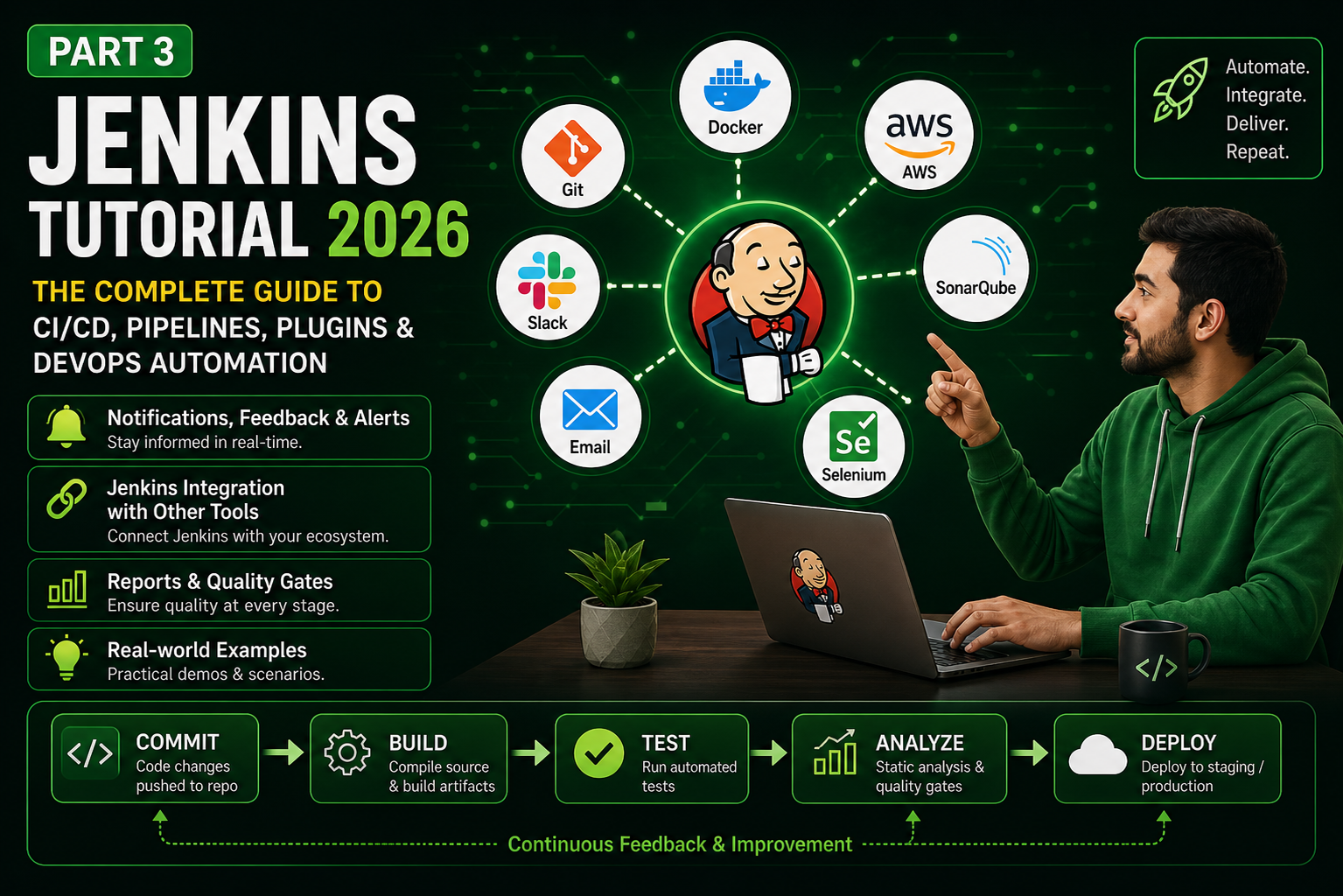 Part -3 Jenkins Tutorial 2026: The Complete Guide to CI/CD, Pipelines, Plugins & DevOps…