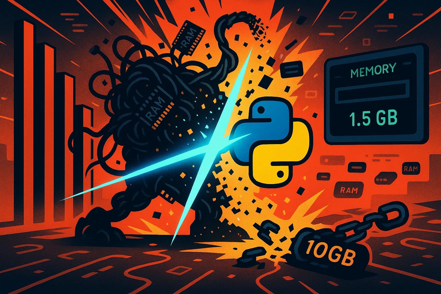 My Code Used 10GB RAM. Now It Uses 300MB — All Thanks to These 3 Python Tricks