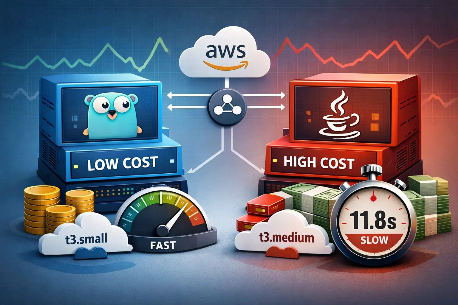 Go vs Java: We Ran the Same Microservice for 60 Days on AWS — One Cost $860 More Per Month