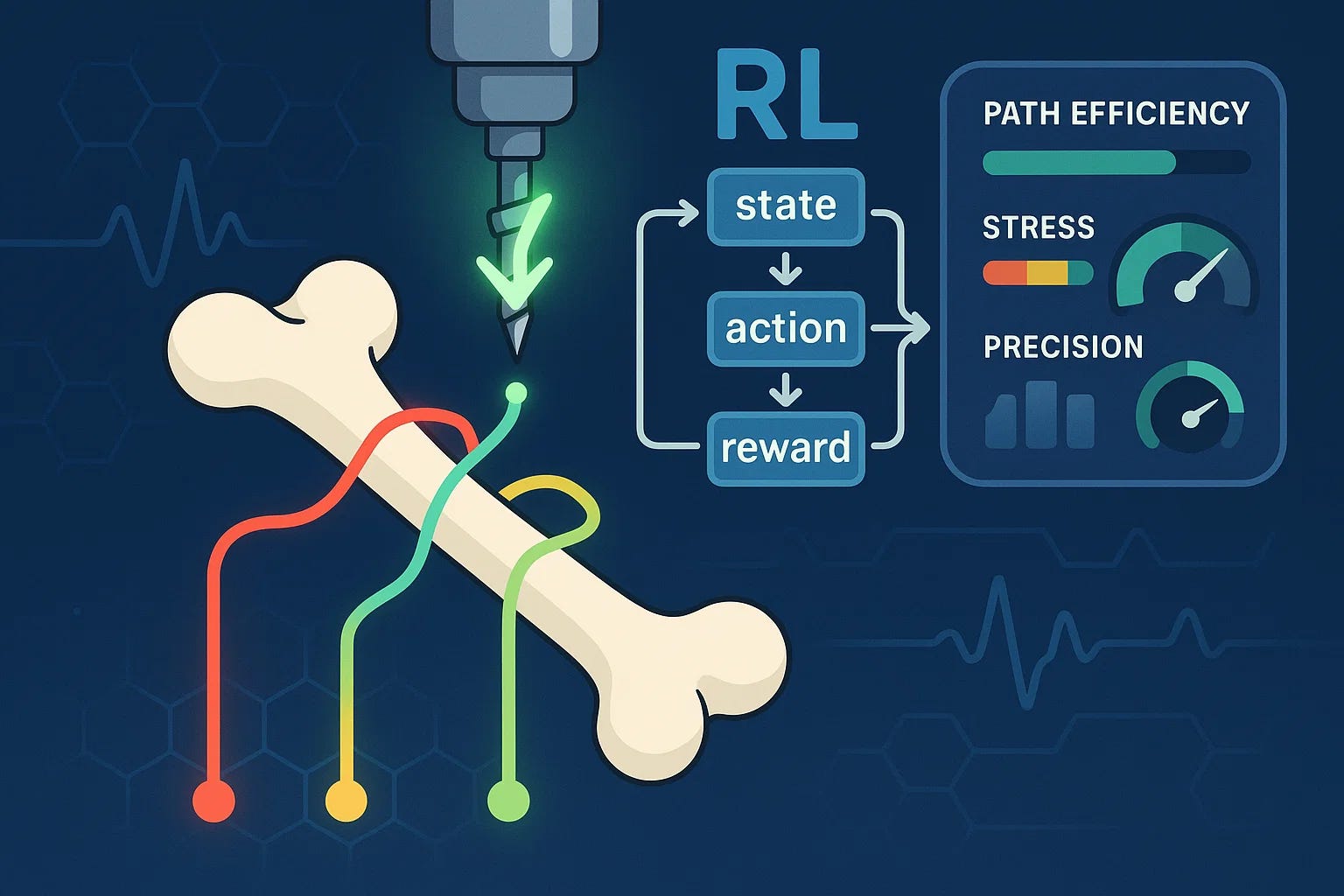 Reinforcement Learning for Orthopedic Drill Path Optimization