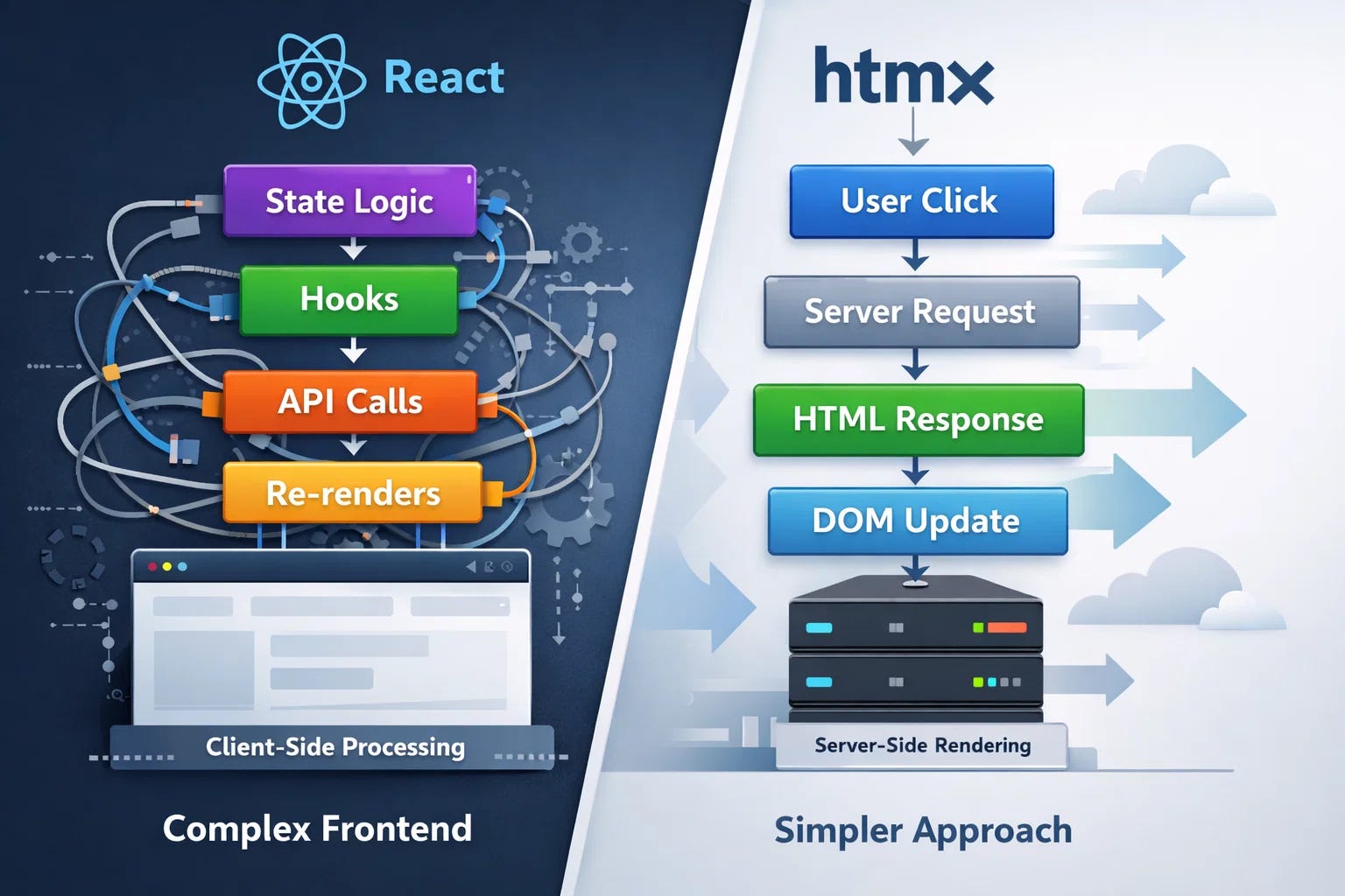 We Stopped Shipping JavaScript — HTMX Made Our React App Look Overbuilt
