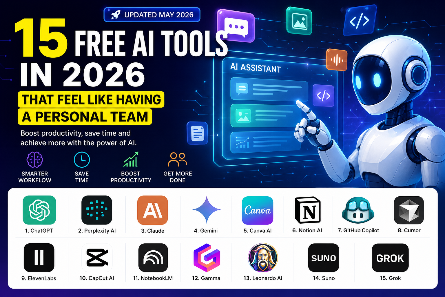 15 Free AI Tools in 2026 That Feel Like Having a Personal Team