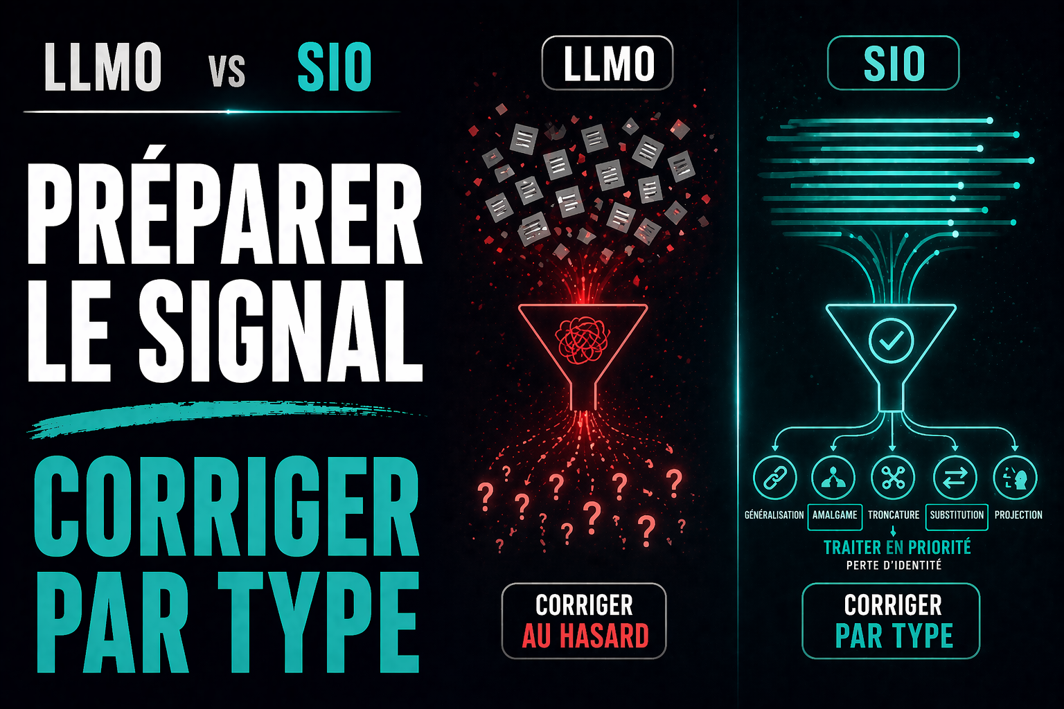 SIO vs LLMO : gouverner le signal ou corriger la reconstruction