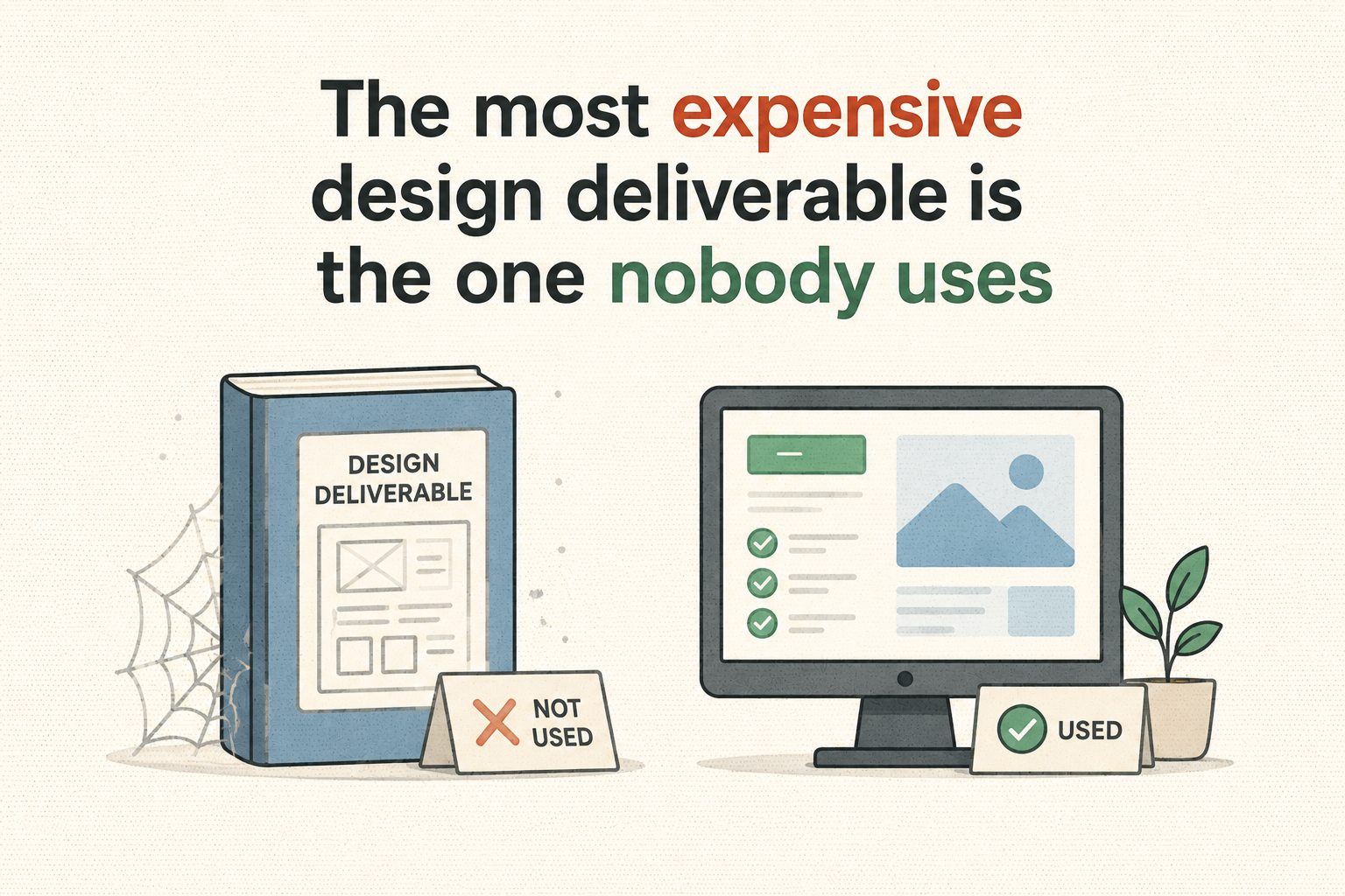 The most expensive design deliverable is the one nobody uses