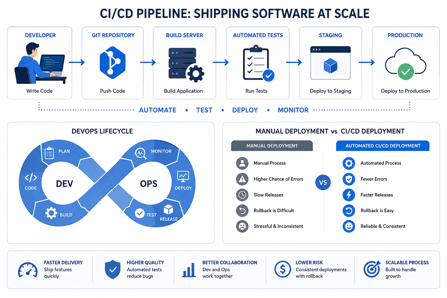 DevOps Engineering & CI/CD Pipelines: Shipping Software at Scale