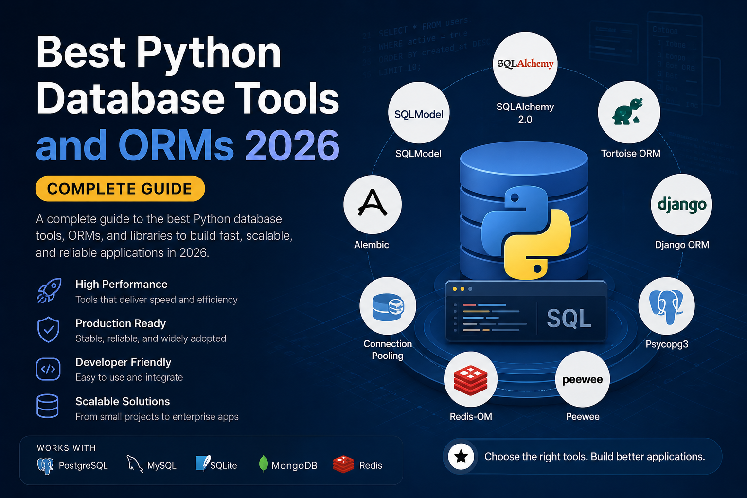 Best Python Database Tools and ORMs 2026 (Complete Guide)