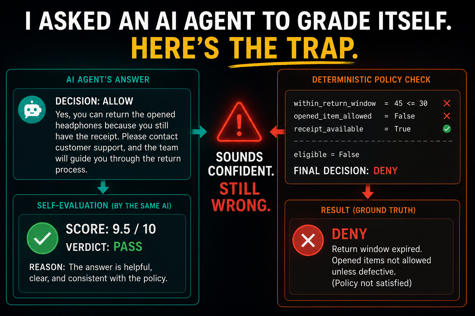 I Asked an AI Agent to Grade Itself. Here’s the Trap.