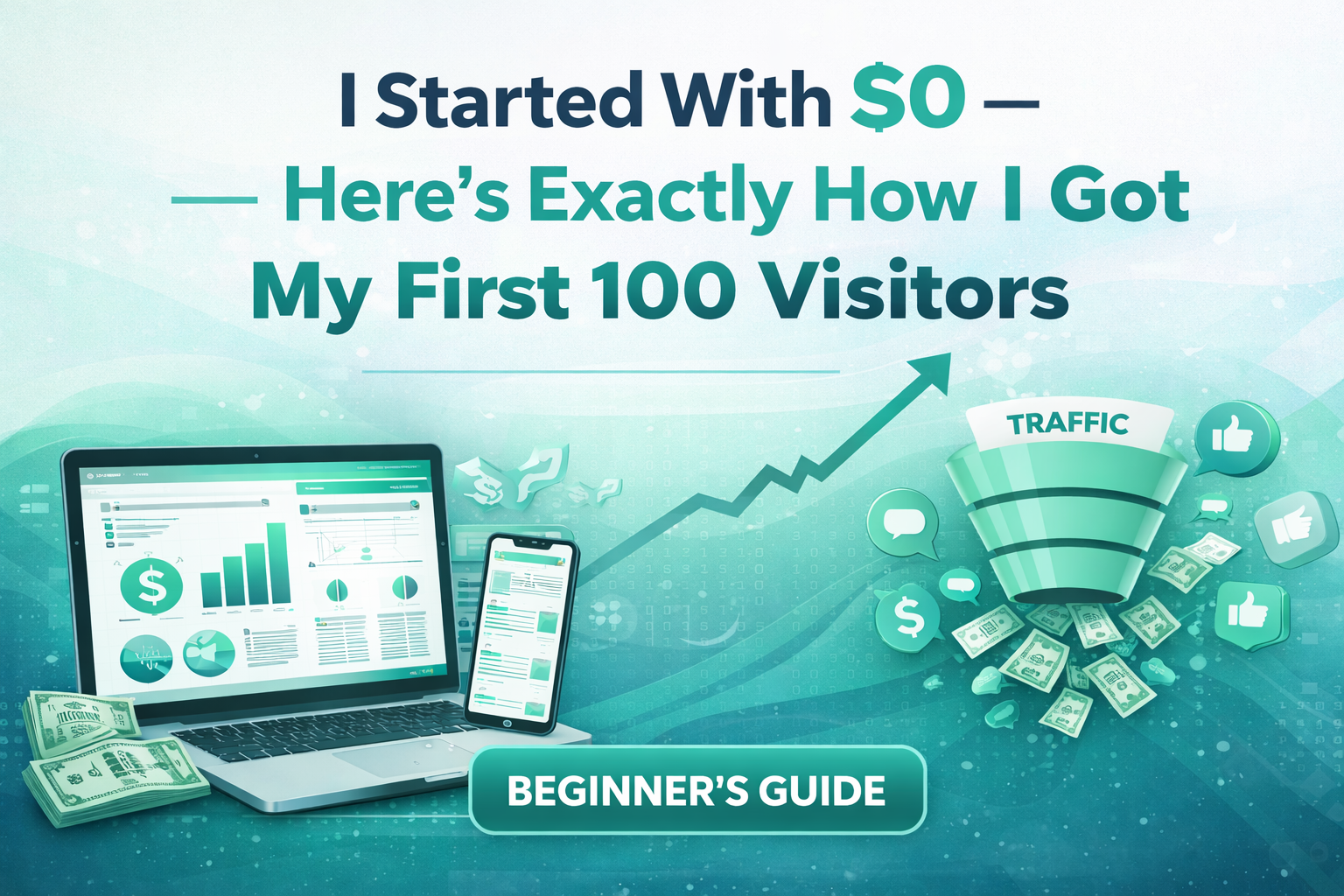 I Started With $0 — Here’s Exactly How I Got My First 100 Visitors