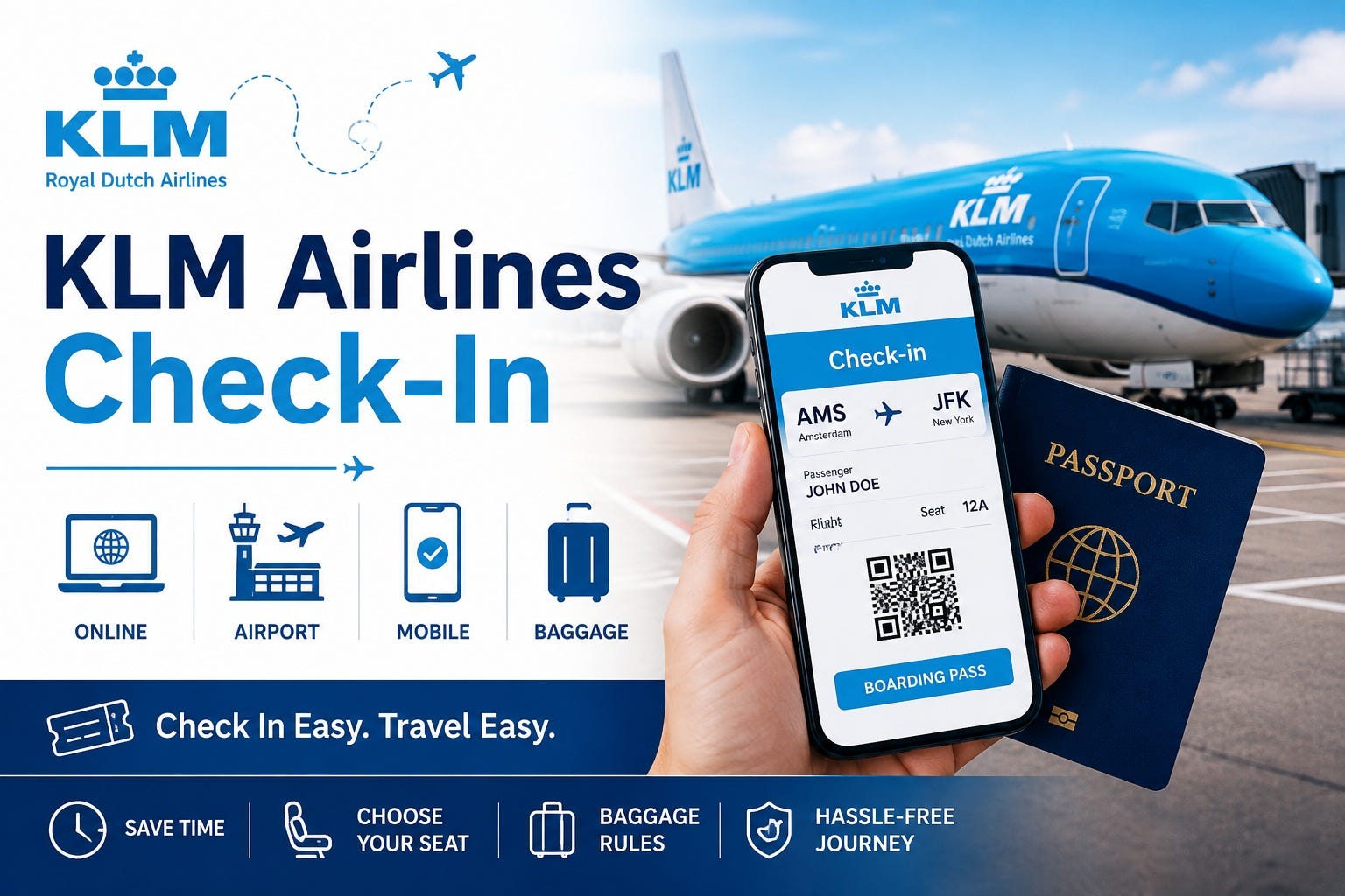 KLM Airlines Check-In: Check-In Times Baggage Rules and Seat Selection KLM Airlines Check-In: Check-In Times Baggage Rules and Seat Selection
