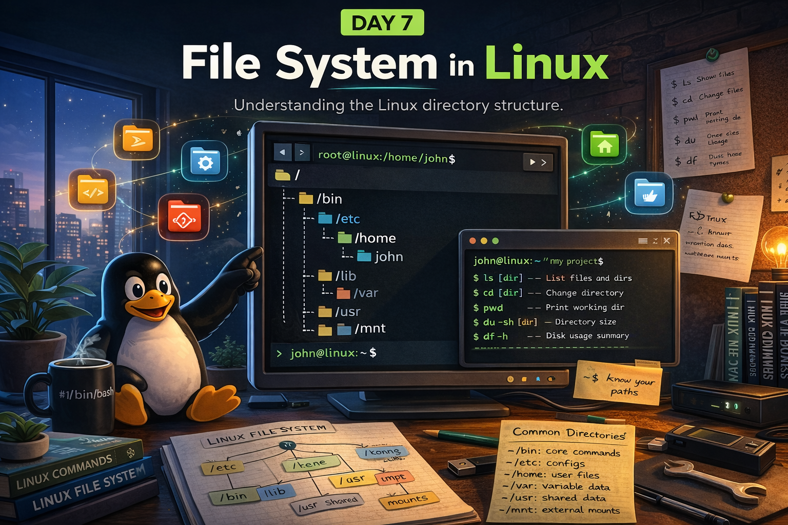 Day 7: Linux Filesystem — Where Everything Lives
