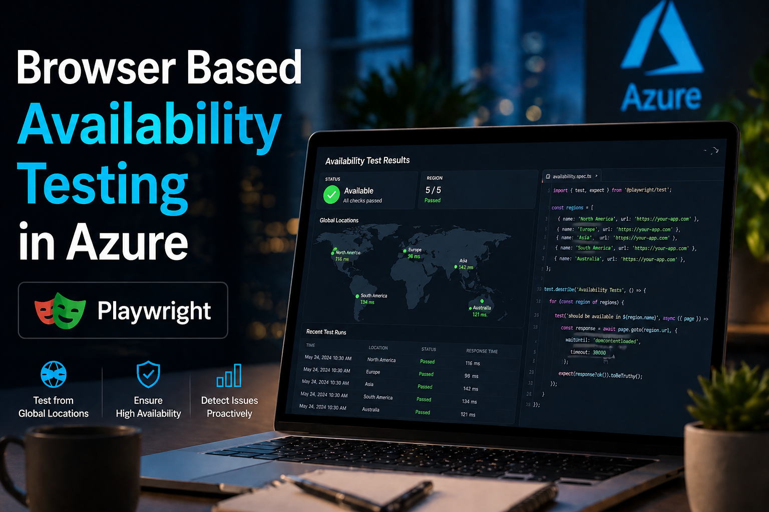Browser basierte Verfügbarkeitstests in Azure