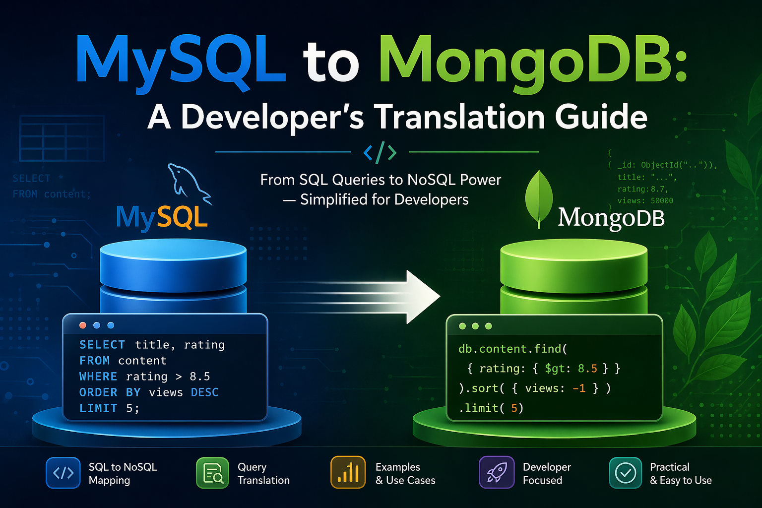 MySQL to MongoDB: A Developer’s Translation Guide