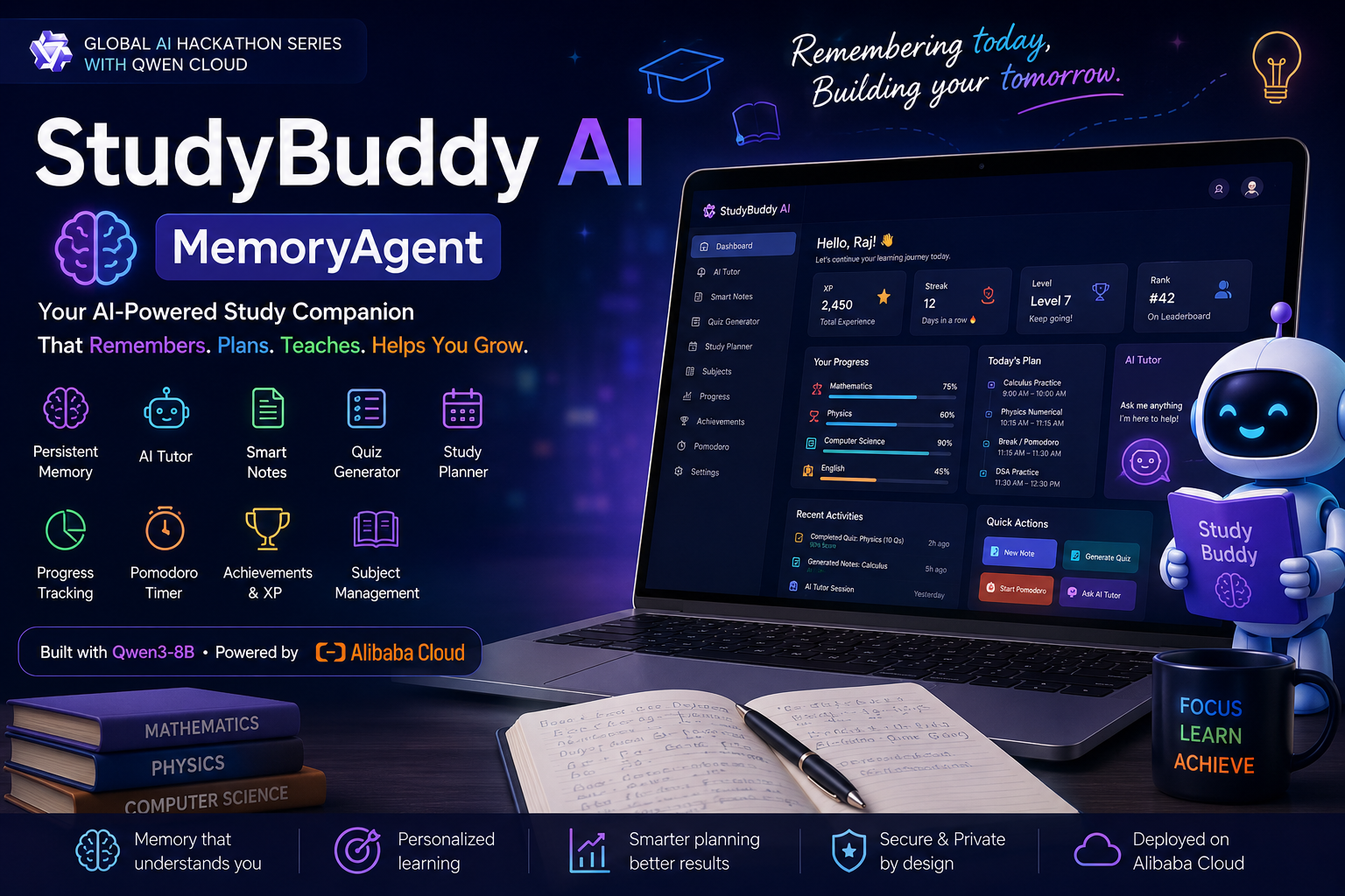 Building StudyBuddy AI: A Persistent Memory Agent for Personalized Learning with Qwen3