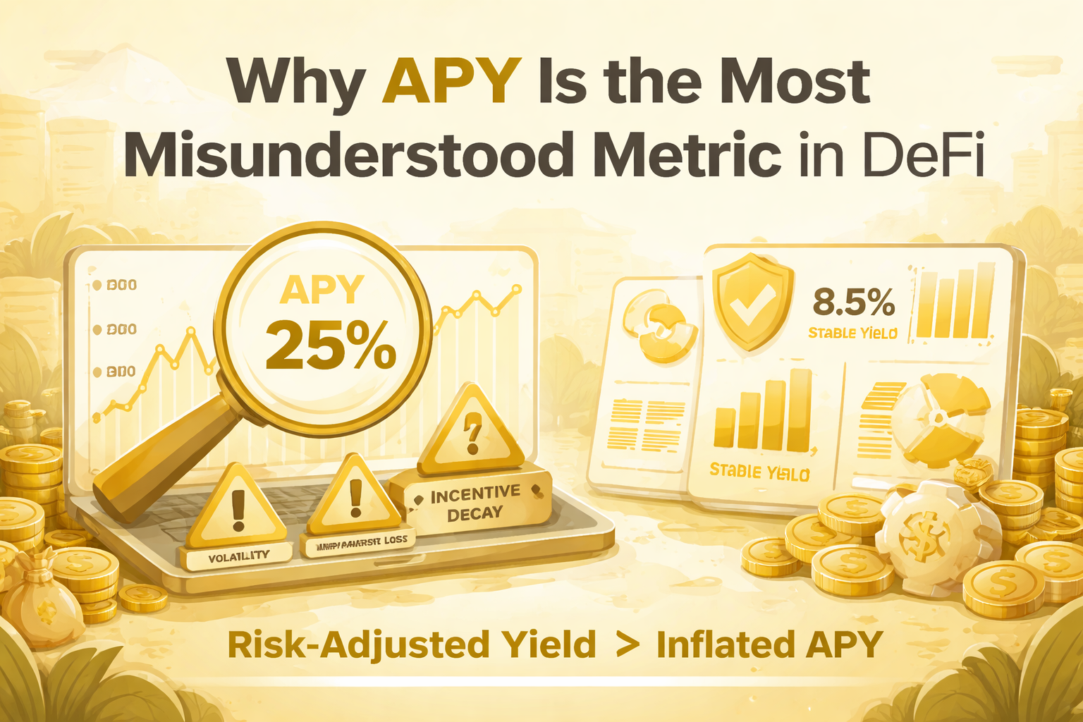 Why APY Is the Most Misunderstood Metric in DeFi
For years, DeFi has competed on a single number…