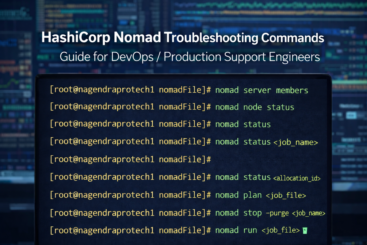 HashiCorp Nomad Troubleshooting Commands: Real-Time Guide for DevOps/Production Support Engineers