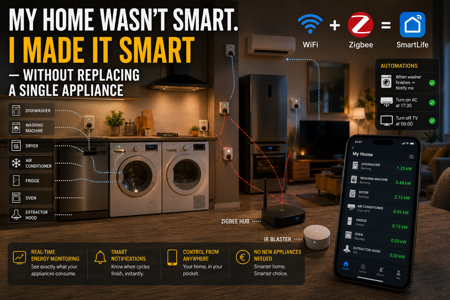 My Home Wasn’t Smart. I Made It Smart — Without Replacing a Single Appliance