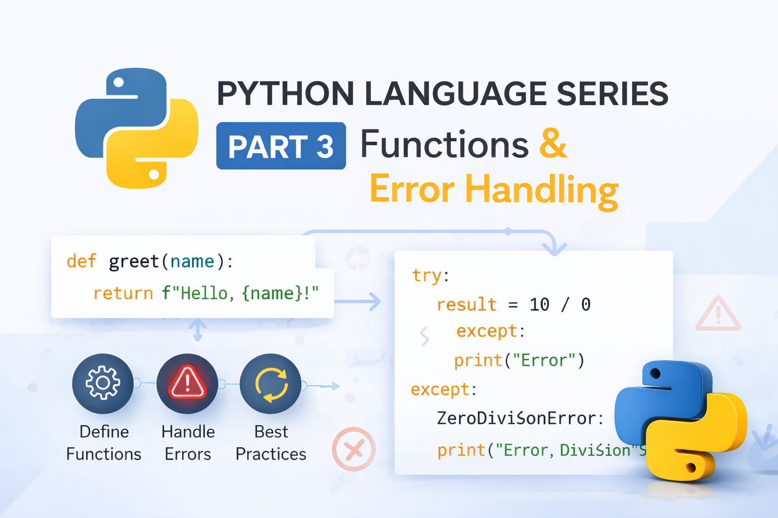 Python Language Series — Part 3: Functions, Scope, and Error Handling