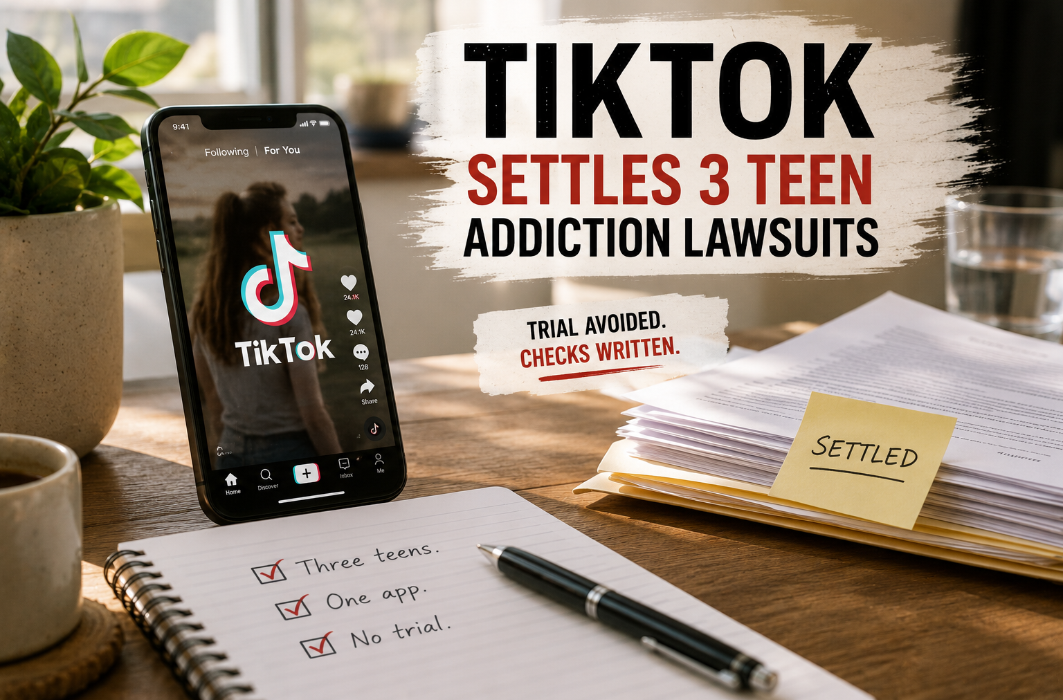 TikTok settles three teen addiction lawsuits before scheduled trials