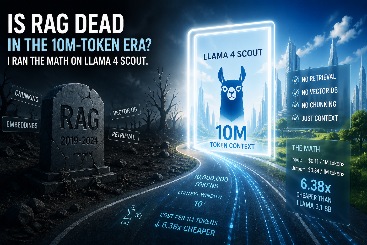 Is RAG Dead in the 10M-Token Era? I Ran the Math on Llama 4 Scout.