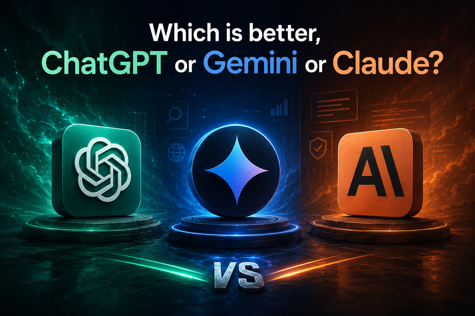 Which is better, ChatGPT or Gemini or Claude?