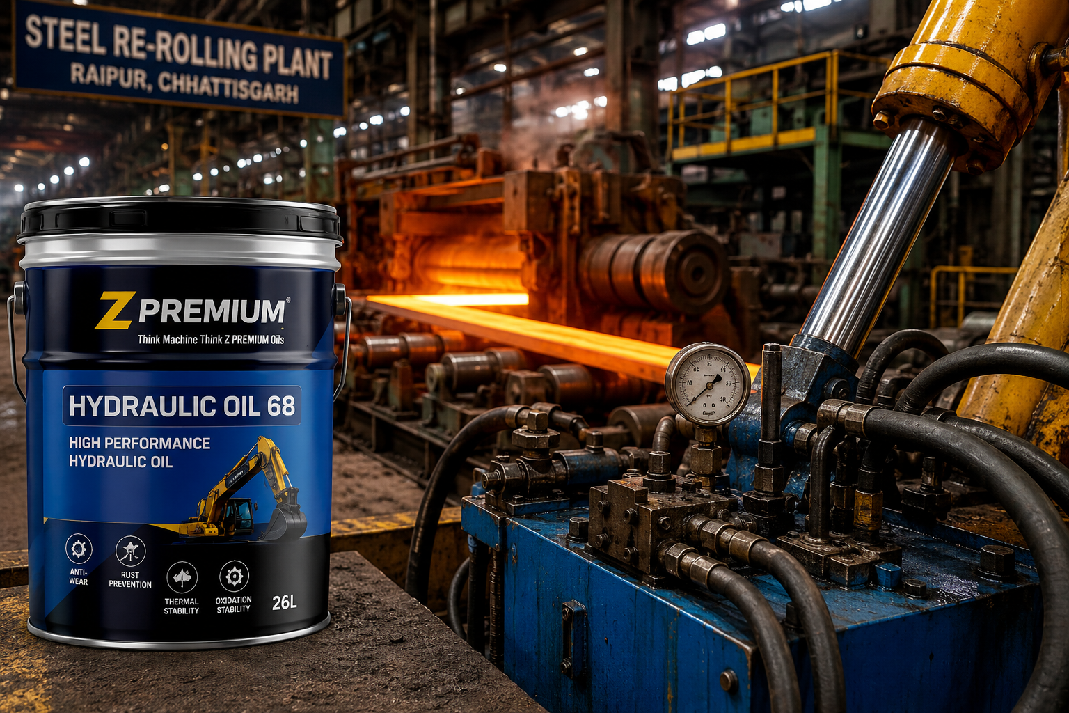 How a Steel Re-Rolling Plant in Raipur Reduced Hydraulic Downtime by 70% Using Z PREMIUM Hydraulic…