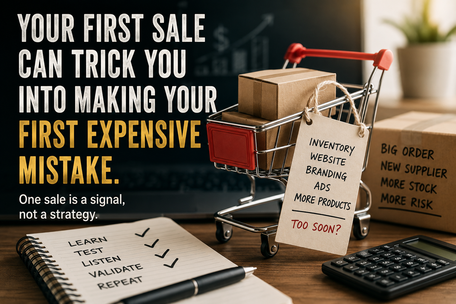 Your first sale can trick you into making your first expensive mistake.
