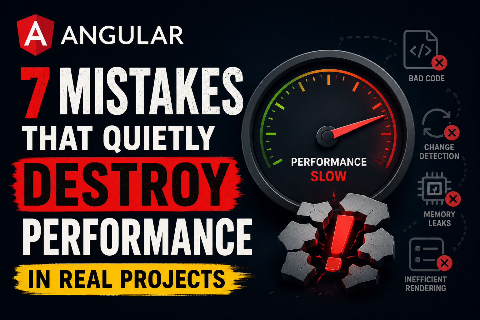 ⚠️ 7 Angular Mistakes That Quietly Destroy Performance in Real Projects