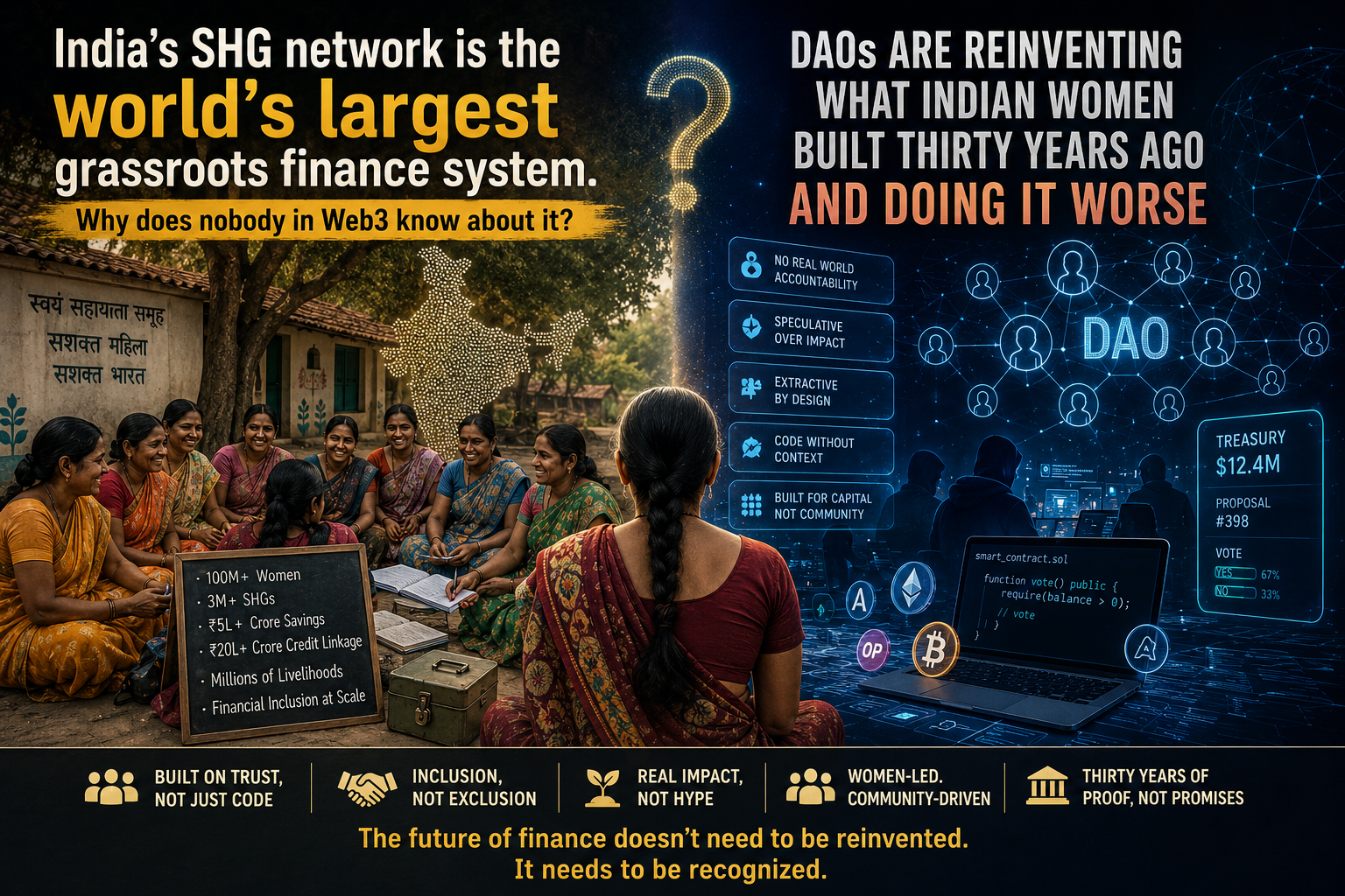 India’s SHG network is the world’s largest grassroots finance system.