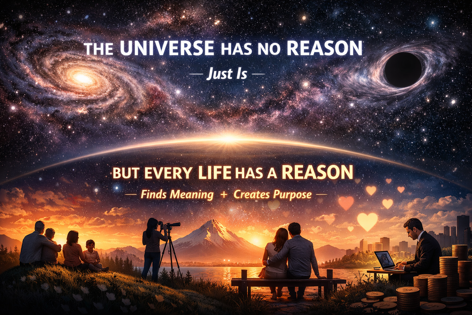 The Universe Has No Reason — And That’s Why Life Feels Meaningful