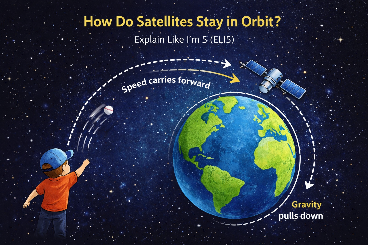 ELI5: How Do Satellites Stay in Orbit-