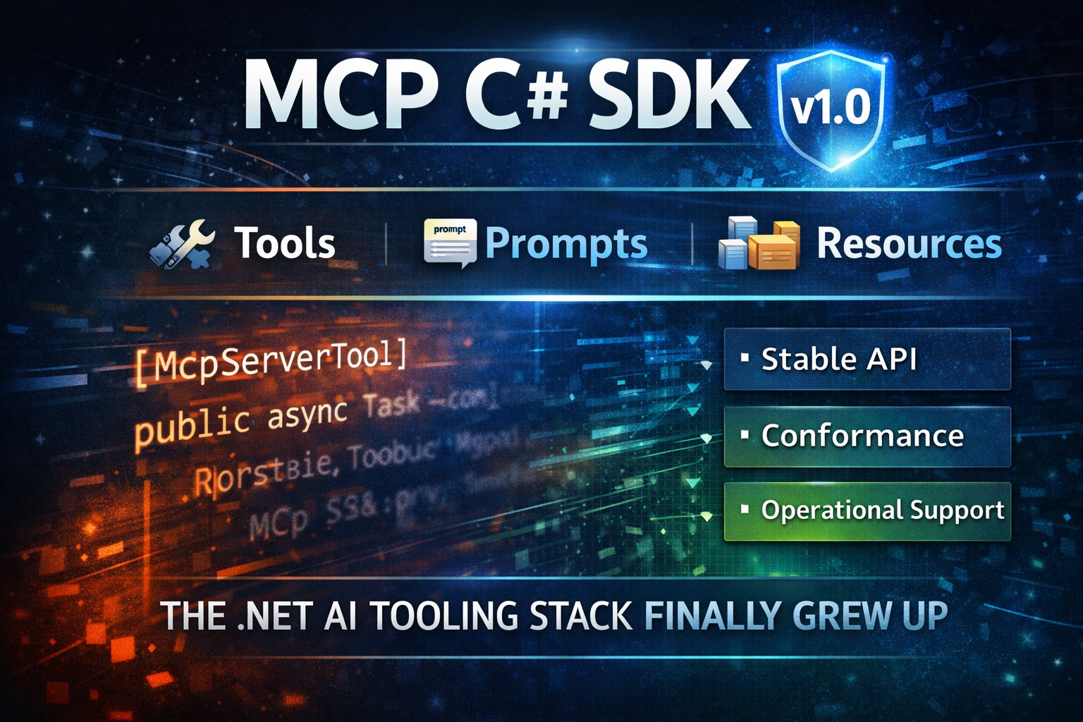 MCP C# SDK v1.0: Stop Prompting. Start Shipping Tools.