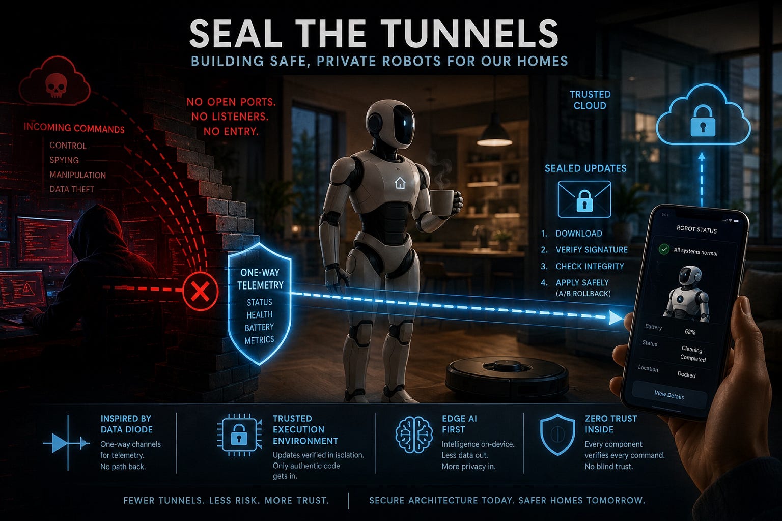Seal the Tunnels: How to Protect Future Home Robots from Hackers (and a Little from Ourselves)