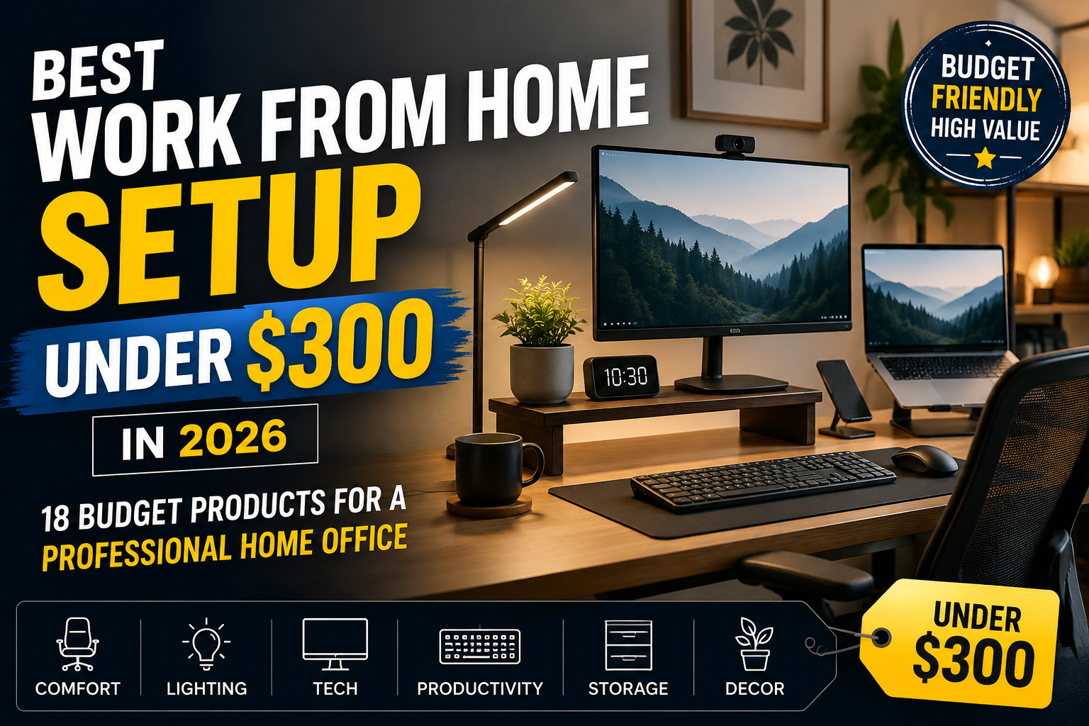 Best Work From Home Setup Under $300 in 2026: 18 Budget Products for a Professional Home Office