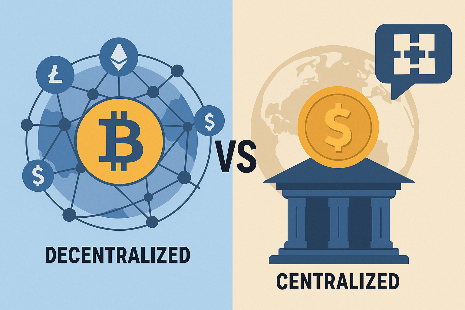 Decentralized vs Centralized Digital Money in the Battle for the Future of Finance