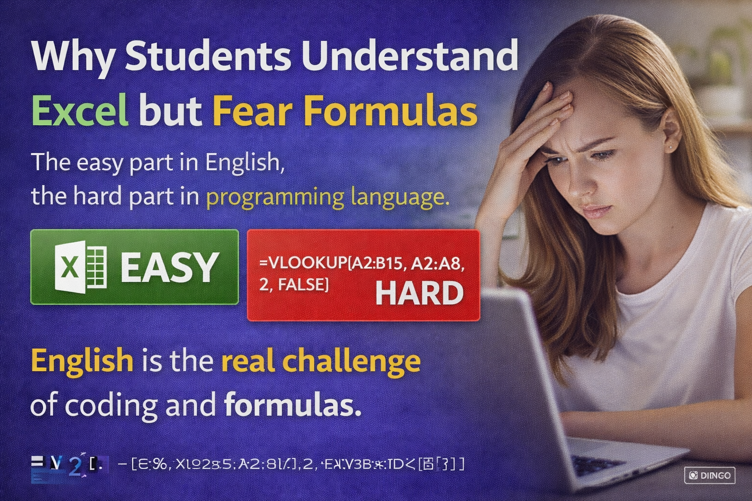 Why Students Understand Excel but Fear Formulas
