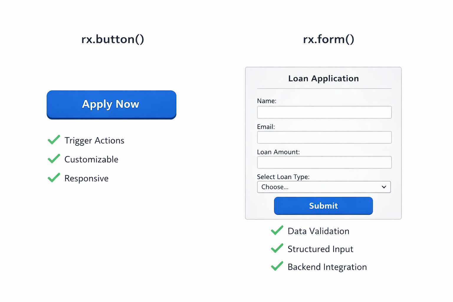 Reflex — Data Entry rx.button & rx.form