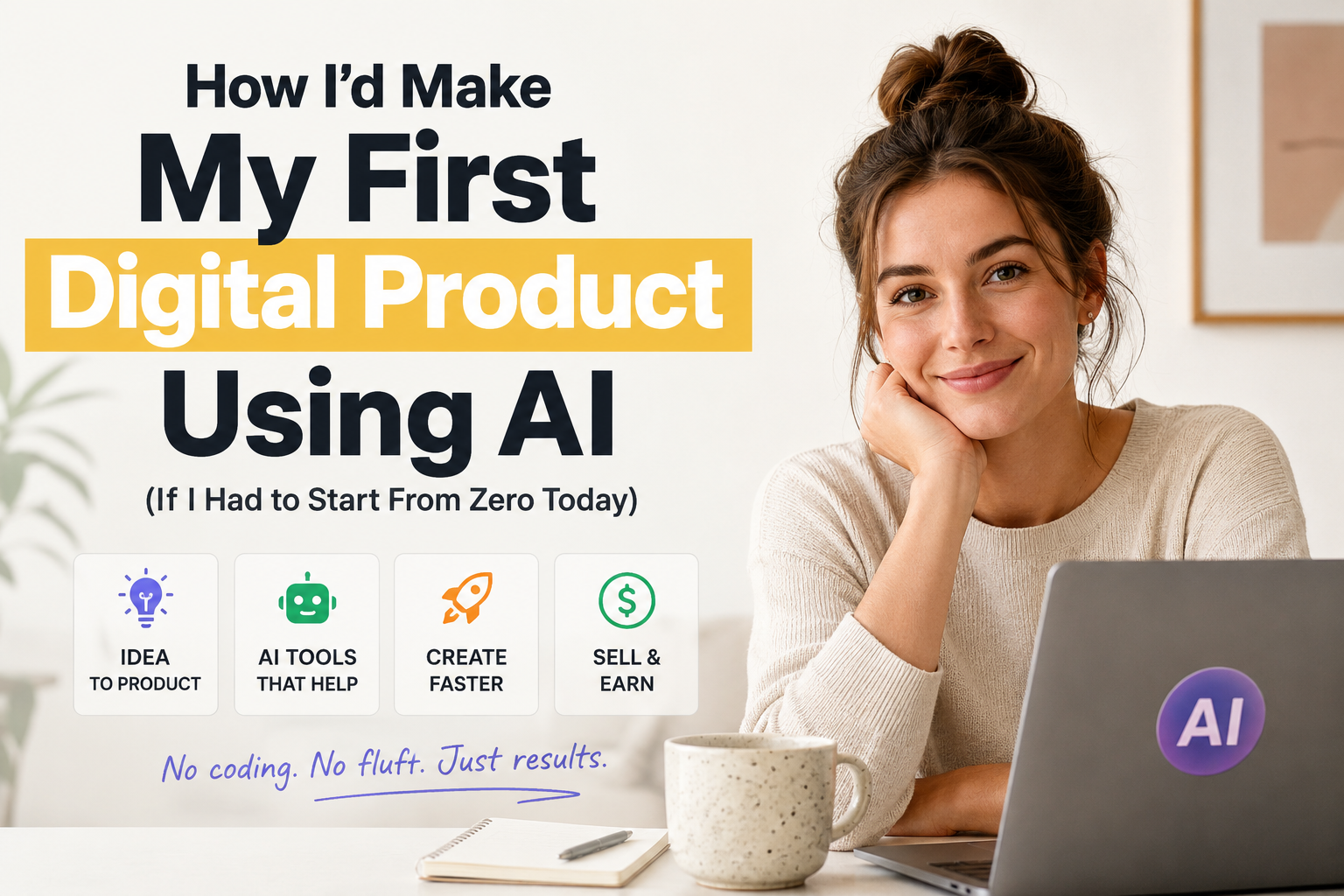 How I'd Make My First Digital Product Using AI (If I Had to Start From Zero Today)