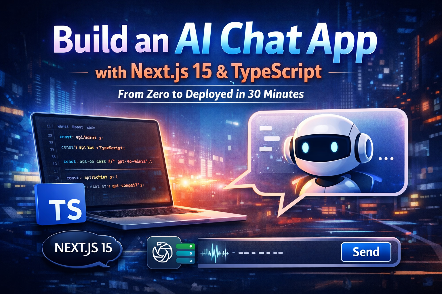 Let’s Build an AI Chat App with Next.js 15 and TypeScript (From Zero to Deployed in 30 Minutes)
