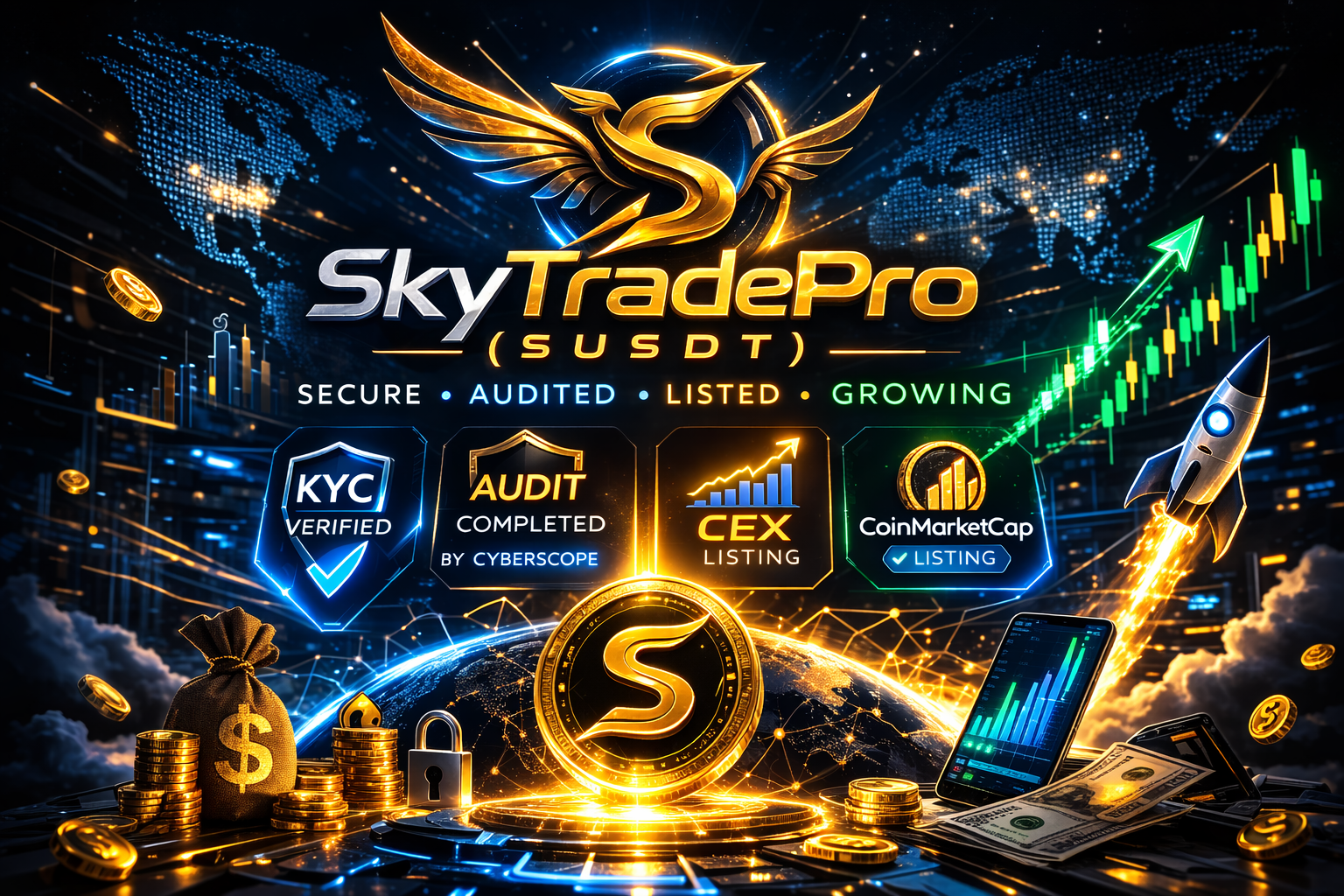 # SkyTradePro (SUSDT): A Growing Crypto Project with KYC, Audit, CEX Listing and CoinMarketCap…