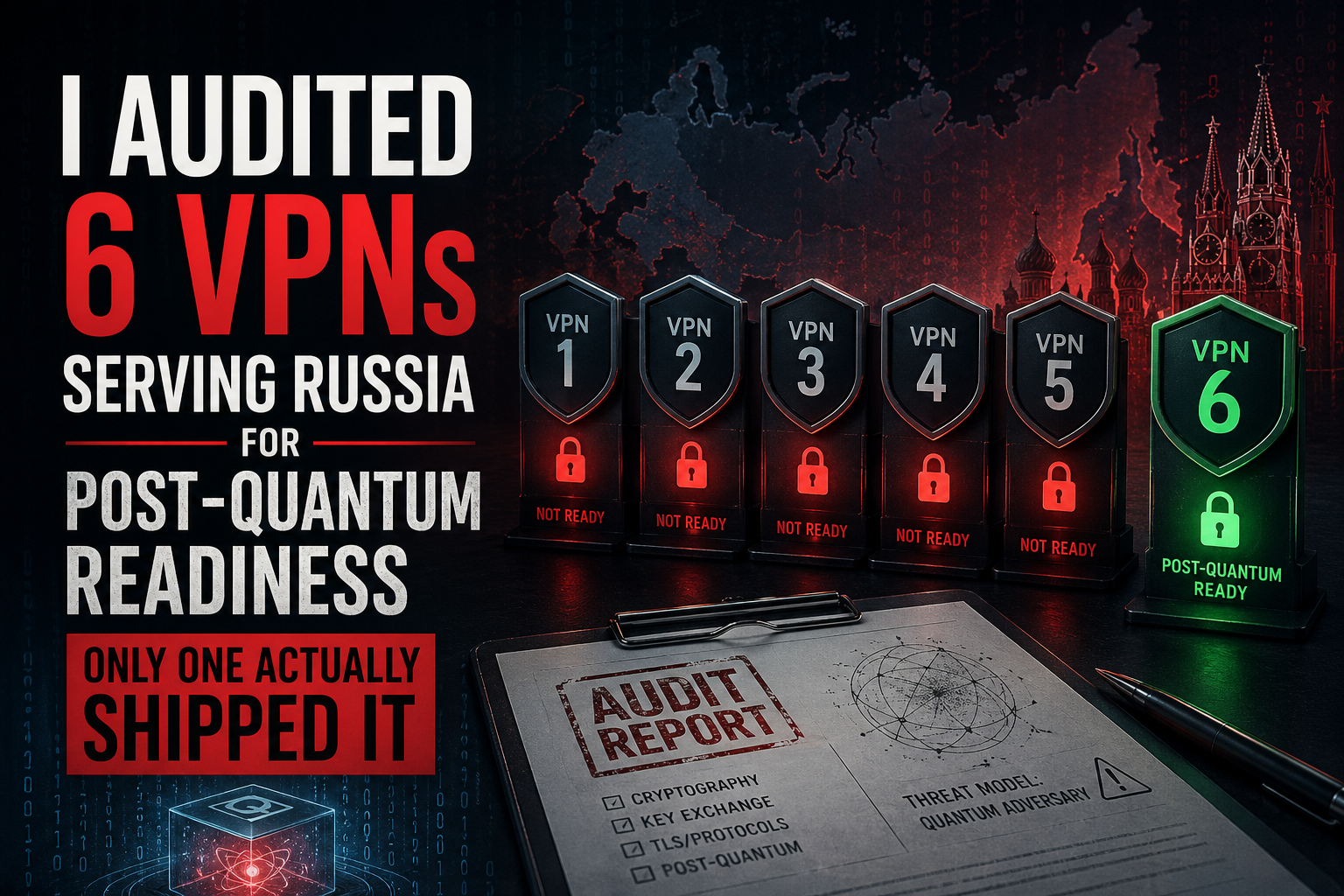 I Audited 6 VPNs Serving Russia for Post-Quantum Readiness. Only One Actually Shipped It