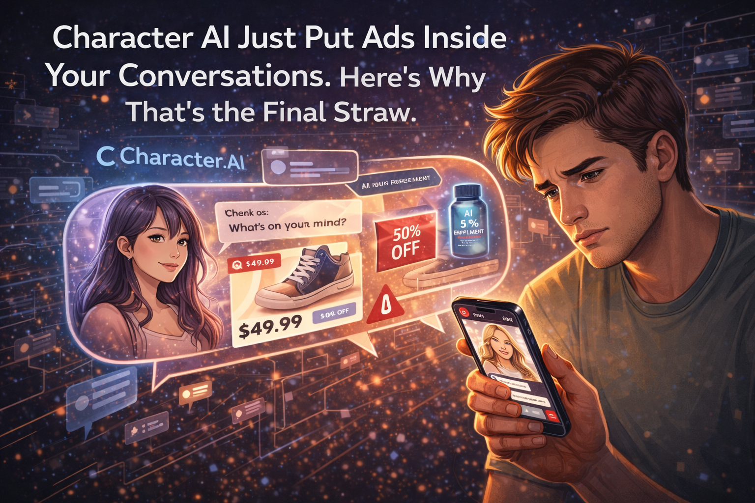 Character AI Just Put Ads Inside Your Conversations. Here’s Why That’s the Final Straw.