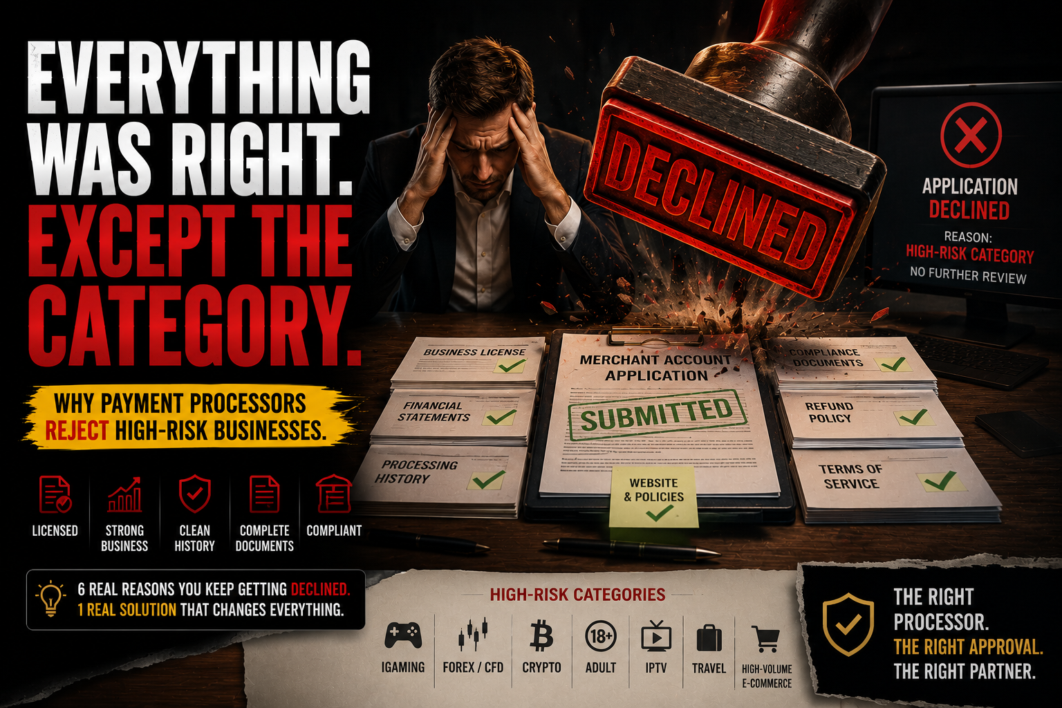 Why Payment Processors Reject High-Risk Businesses — And How to Get Approved.