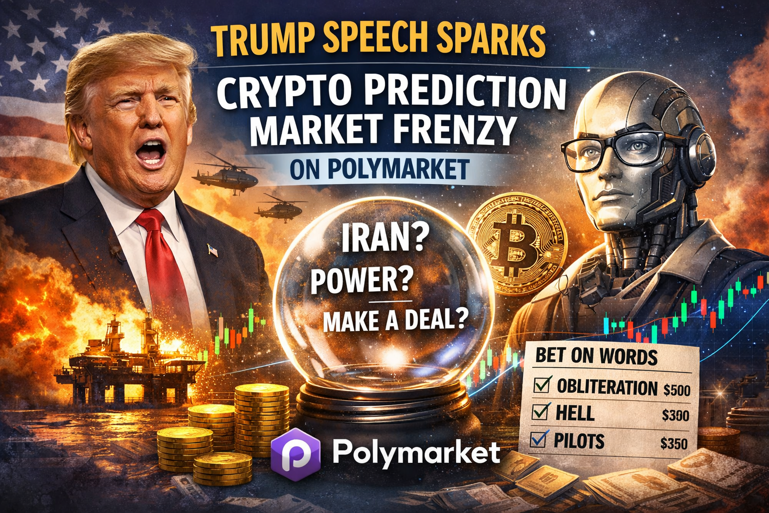 Trump Speech Sparks Crypto Prediction Market Frenzy on Polymarket