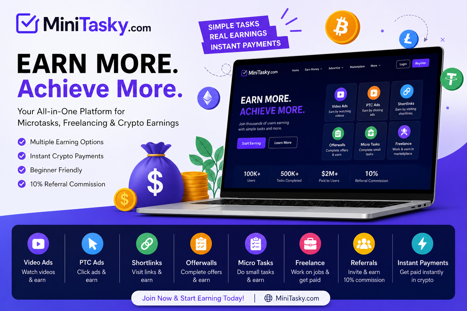 MicroMiniTasky.com: The Future of Microtasks, Freelancing & Crypto Earnings
