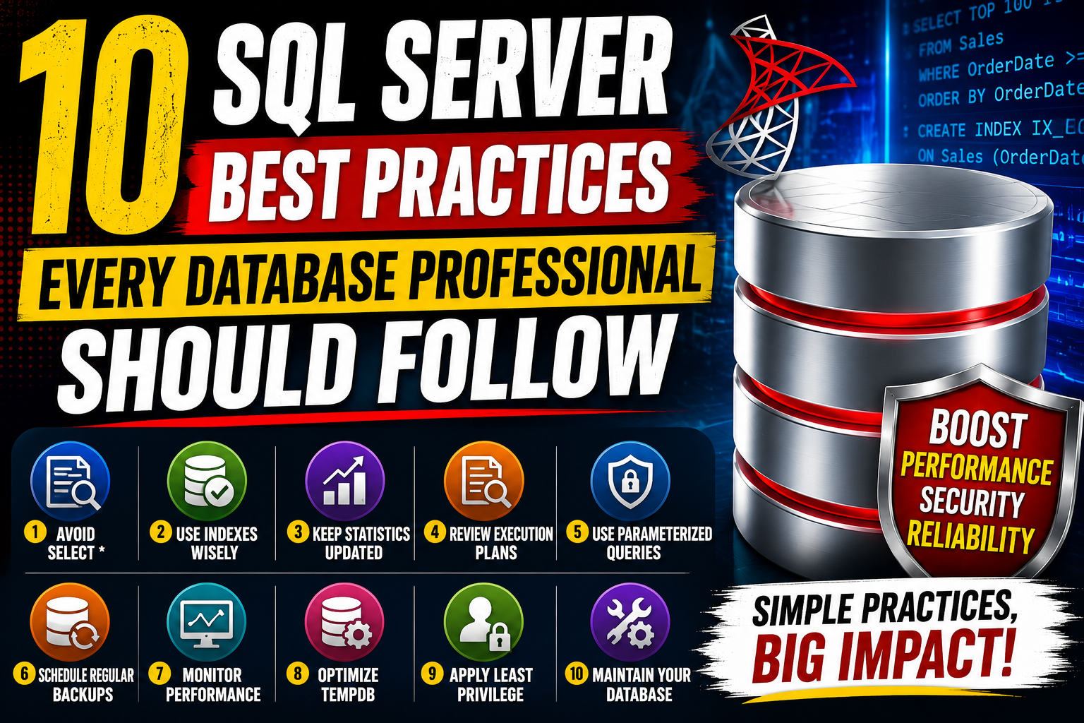 10 SQL Server Best Practices Every Database Professional Should Follow