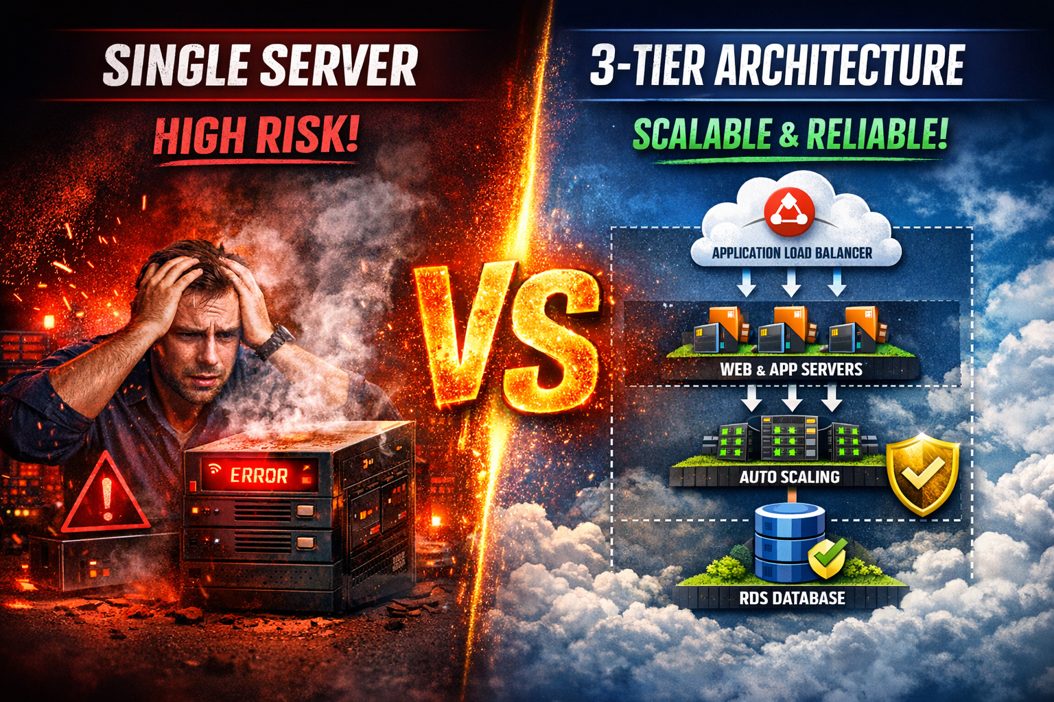 Stop Using Single Servers — Build This 3-Tier Architecture Instead