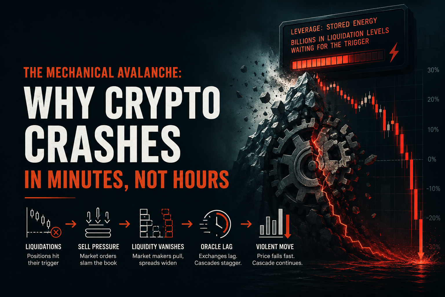 The Mechanical Avalanche: Why Crypto Crashes in Minutes, Not Hours