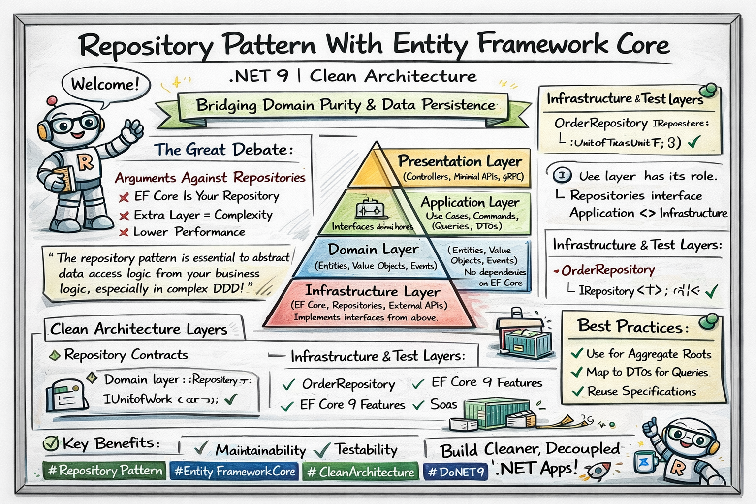 Repository Pattern With Entity Framework Core | Clean Architecture, .NET 9