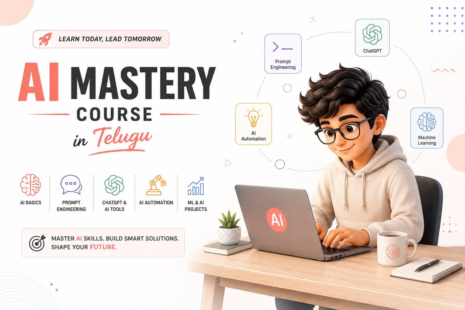 Master AI Tools and Technologies : AI Mastery Course in Telugu