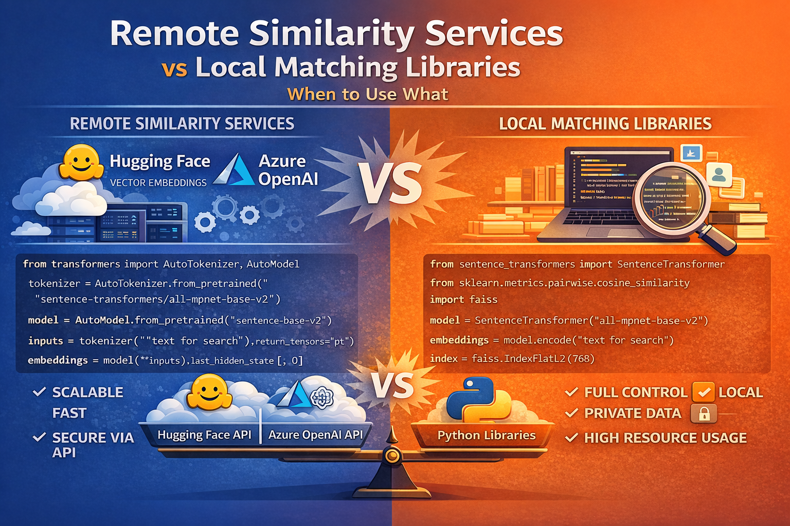 Remote Similarity Services vs Local Matching Libraries: When to Use What